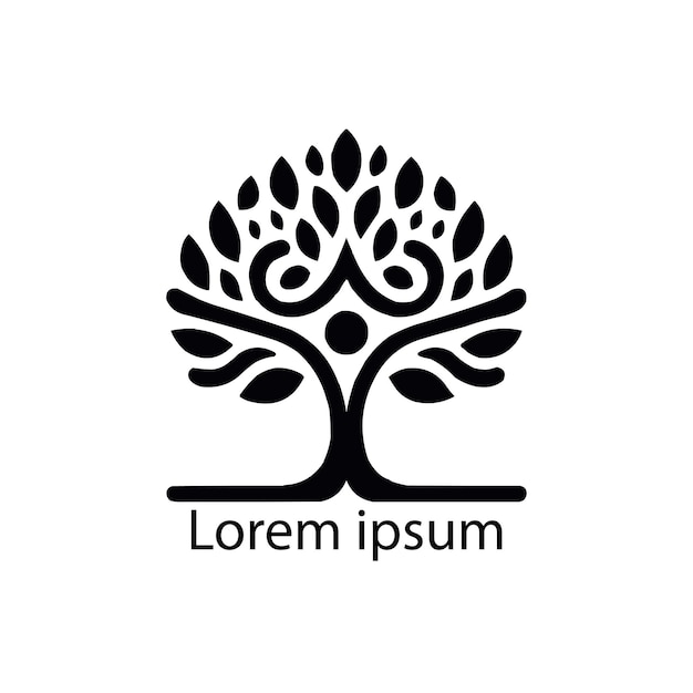 un logotipo de yoga en fondo blanco
