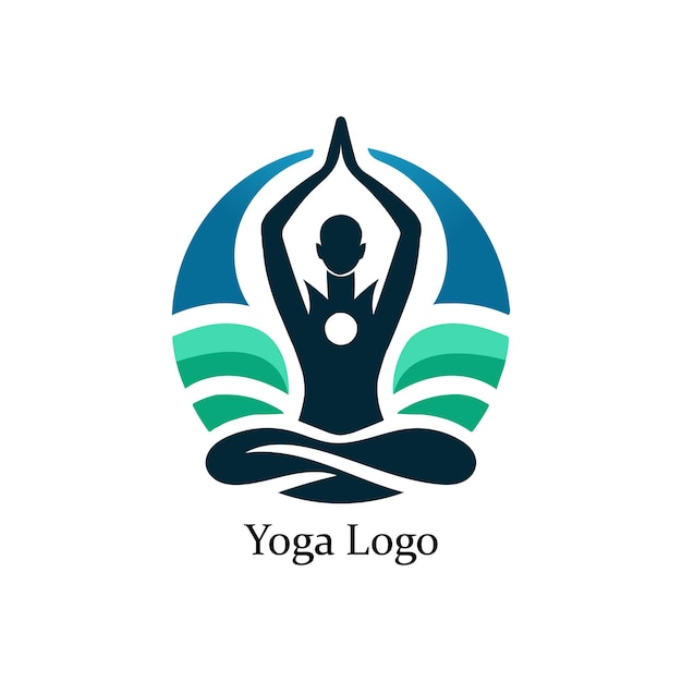 un logotipo de yoga en fondo blanco