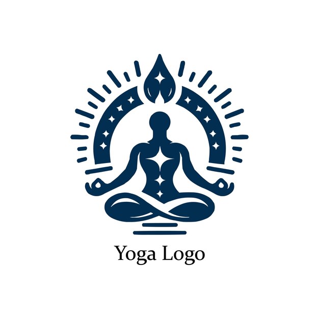 Vector un logotipo de yoga en fondo blanco