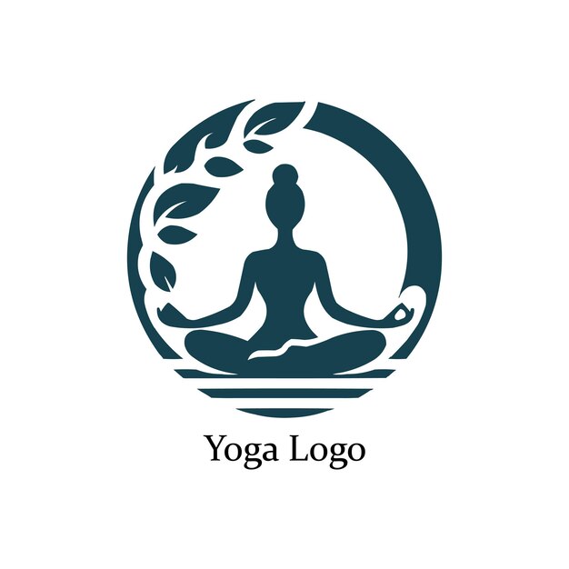 Vector un logotipo de yoga en fondo blanco