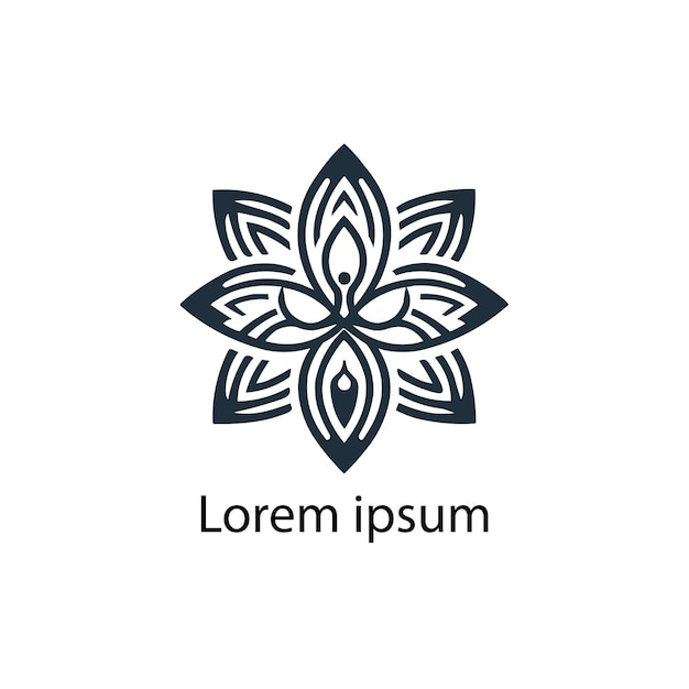 un logotipo de yoga en fondo blanco