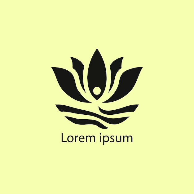 un logotipo de yoga en un fondo ehite