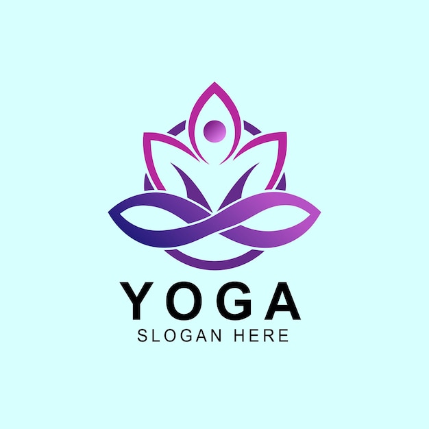 El logotipo de yoga, el logotipo del spa, el icono del loto, el logo de la flor.