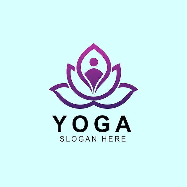 El logotipo de yoga, el logotipo del spa, el icono del loto, el logo de la flor.