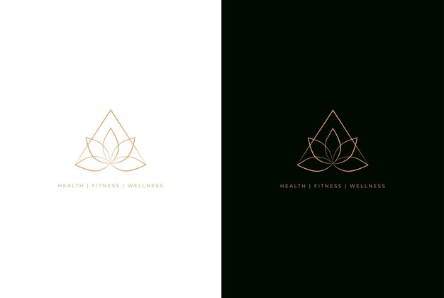 Vector logotipo de yoga y loto