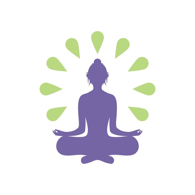 Logotipo del yoga de meditación