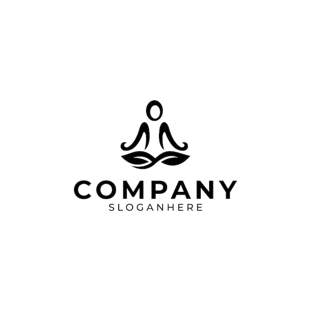 logotipo de yoga de meditación