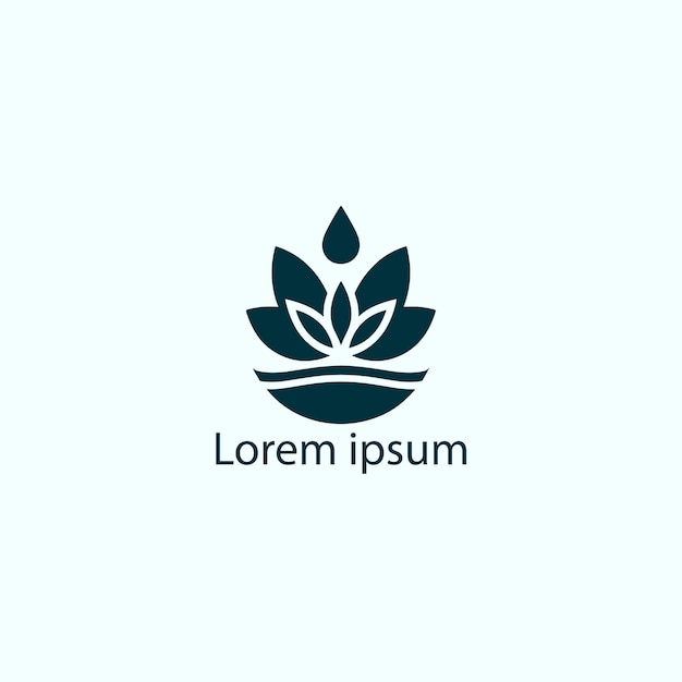 Un logotipo de yoga sobre fondo blanco.