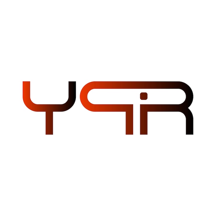Vector el logotipo de ypr es una tipografía abstracta, un diseño vectorial moderno y minimalista.