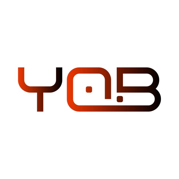El logotipo de YQB es una tipografía abstracta, un diseño vectorial moderno y mínimo.