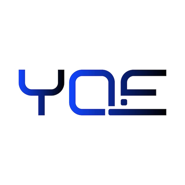 El logotipo de YQE tipografía abstracta diseño vectorial mínimo moderno simple