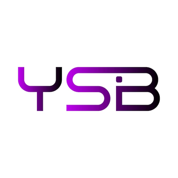 El logotipo de YSB es una tipografía abstracta, un diseño vectorial moderno y mínimo.