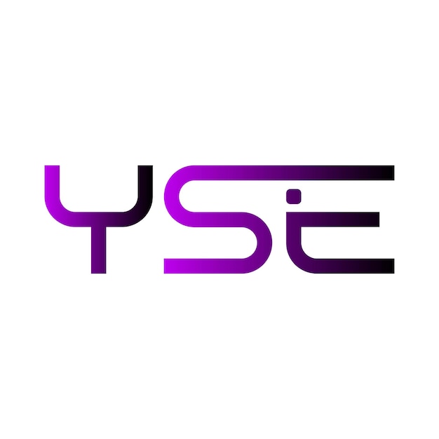 El logotipo de YSE es una tipografía abstracta, un diseño vectorial moderno y mínimo.
