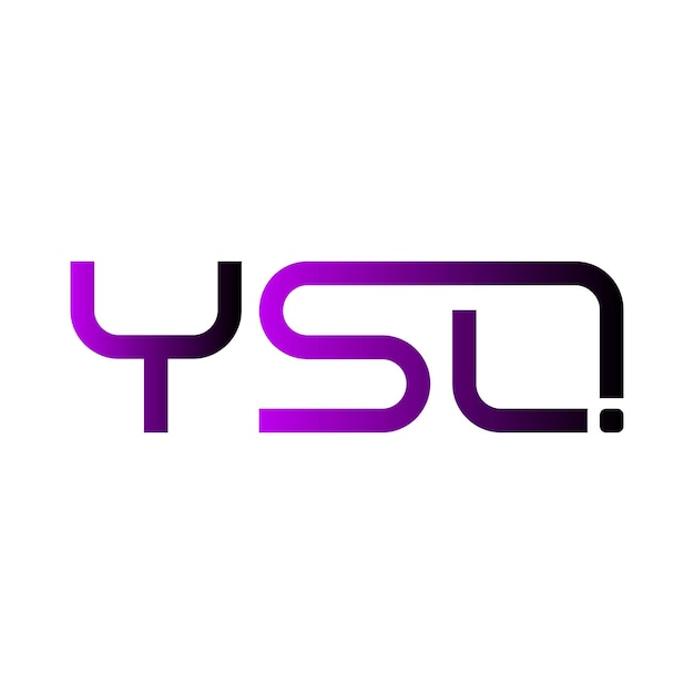 El logotipo de YSQ tipografía abstracta diseño vectorial mínimo moderno simple