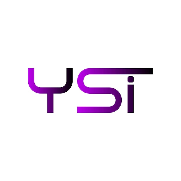 El logotipo de YST es una tipografía abstracta, un diseño vectorial moderno y mínimo.