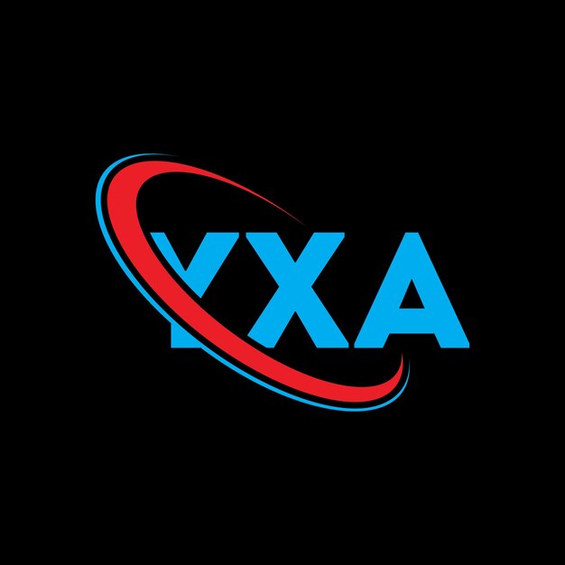 Vector logotipo de yxa yxa letra yxa diseño de logotipo de letra iniciales yxa logotipo vinculado con círculo y mayúscula logotipo de monograma yxa tipografía para negocios de tecnología y marca inmobiliaria