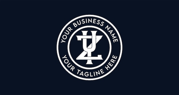 El logotipo YZ Monogram o el logotipo ZY Monogram en una insignia circular