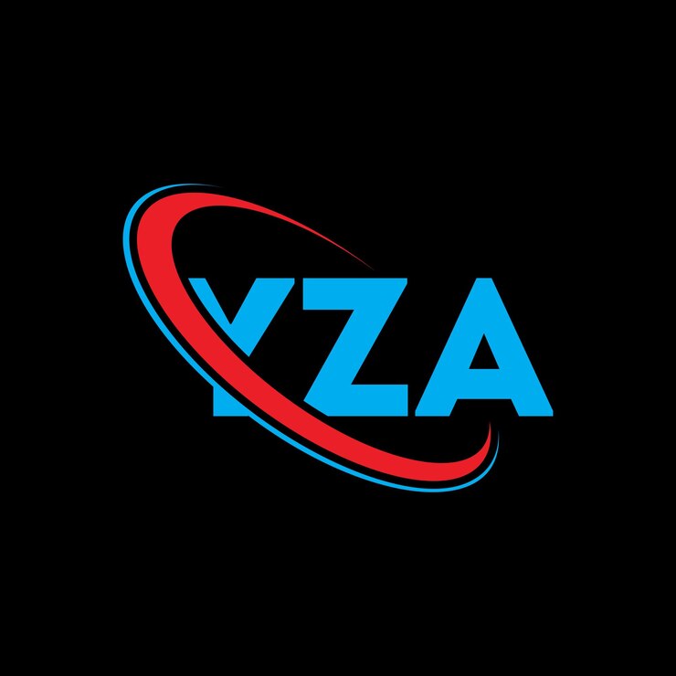 Vector logotipo yza yza letra yza letra diseño de logotipo iniciales yza logotipo vinculado con círculo y mayúscula monograma logotipo yza tipografía para negocios de tecnología y marca inmobiliaria