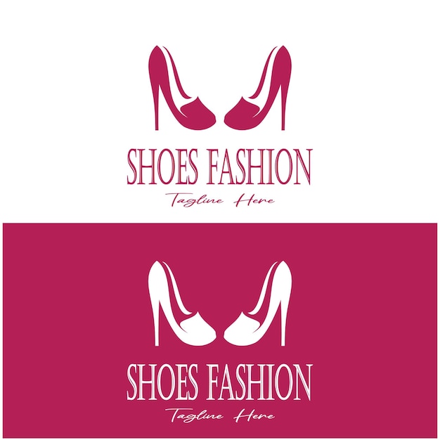 Logotipo para zapatos de tacón alto para mujeres elegante lujoso para negocios zapatería para mujeres belleza de moda