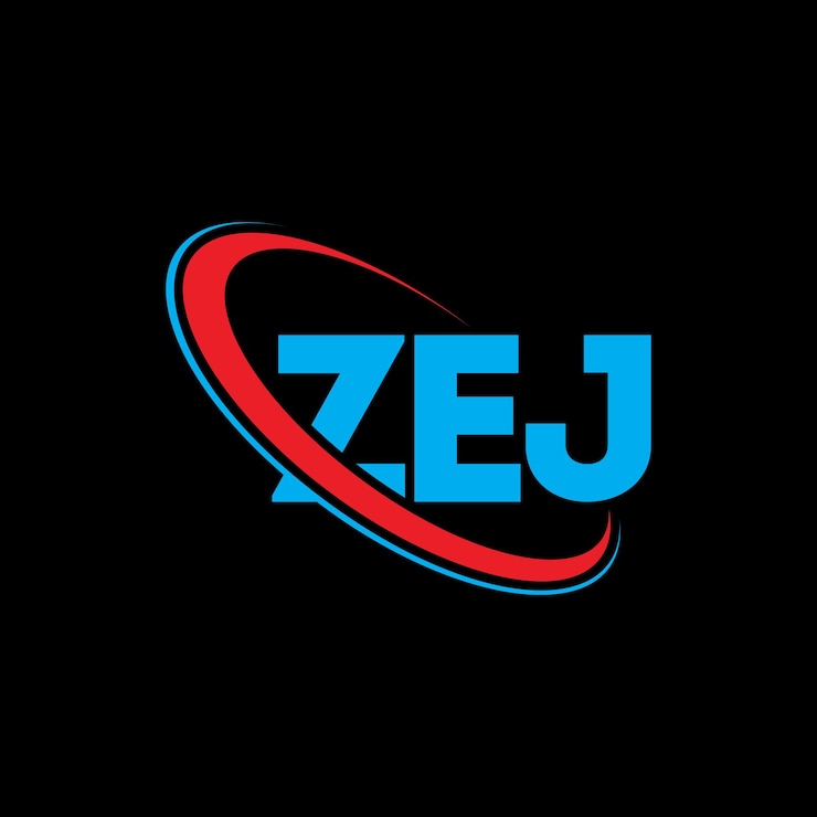 Vector logotipo zej zej letra zej diseño de logotipo de letra iniciales logo zej vinculado con círculo y mayúscula logotipo monograma zej tipografía para negocios tecnológicos y marca inmobiliaria