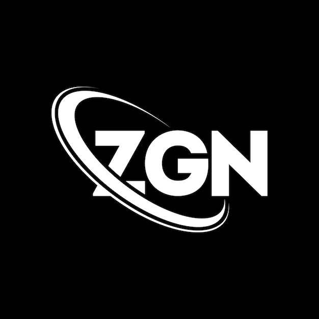 Vector logotipo zgn zgn letra zgn diseño de logotipo de letra iniciales logo zgn vinculado con círculo y mayúscula logotipo monograma zgn tipografía para negocios tecnológicos y marca inmobiliaria