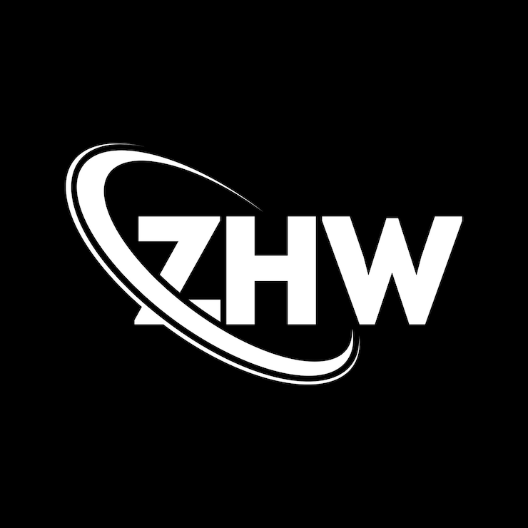 Vector logotipo zhw zhw letra zhw diseño de logotipo de letra iniciales zhw logotipo vinculado con círculo y mayúscula logotipo monograma zhw tipografía para negocios tecnológicos y marca inmobiliaria
