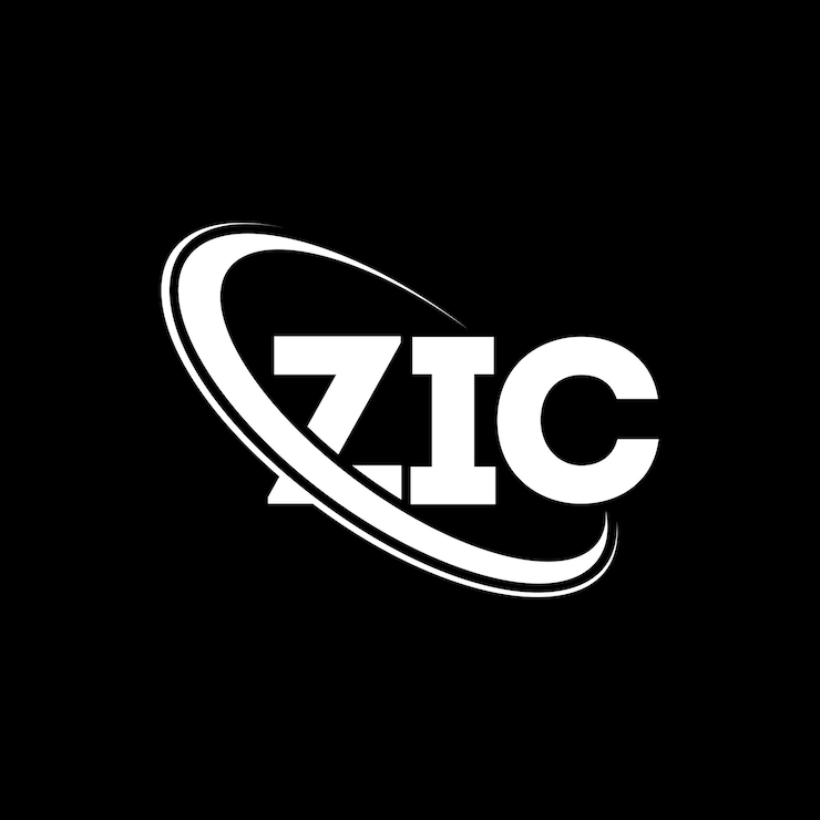 Vector el logotipo zic, la letra zic, el diseño del logotipo de la carta zic, las iniciales, el logotipo de zic vinculado con un círculo y un monograma en mayúsculas, la tipografía de zic para el negocio tecnológico y la marca inmobiliaria.