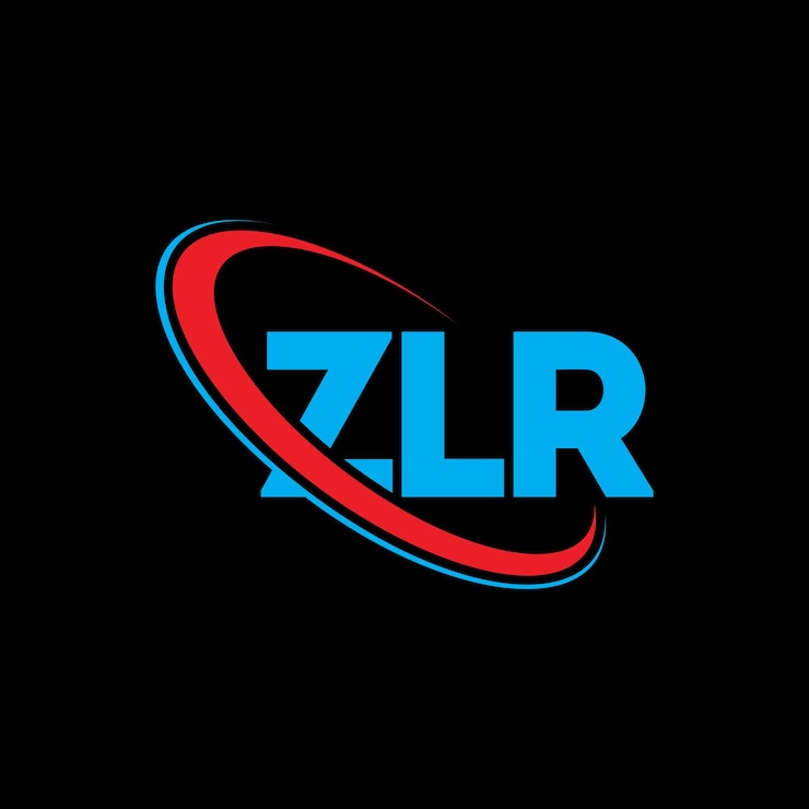 Vector logotipo zlr zlr letra zlr letra diseño de logotipo iniciales logotipo zrl vinculado con círculo y mayúscula logotipo zlr tipografía para negocios tecnológicos y marca inmobiliaria
