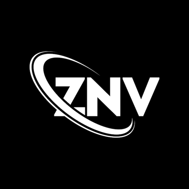 Logotipo de ZNV ZNV letra ZNV diseño de logotipo de letra Iniciales Logotipo ZNV vinculado con círculo y mayúscula Logotipo de monograma ZNV tipografía para negocios tecnológicos y marca inmobiliaria