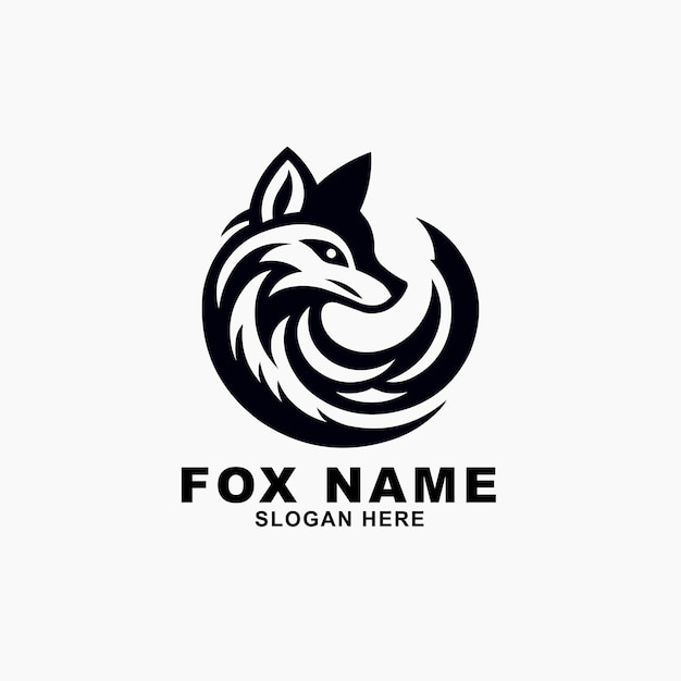El logotipo del zorro en fondo blanco