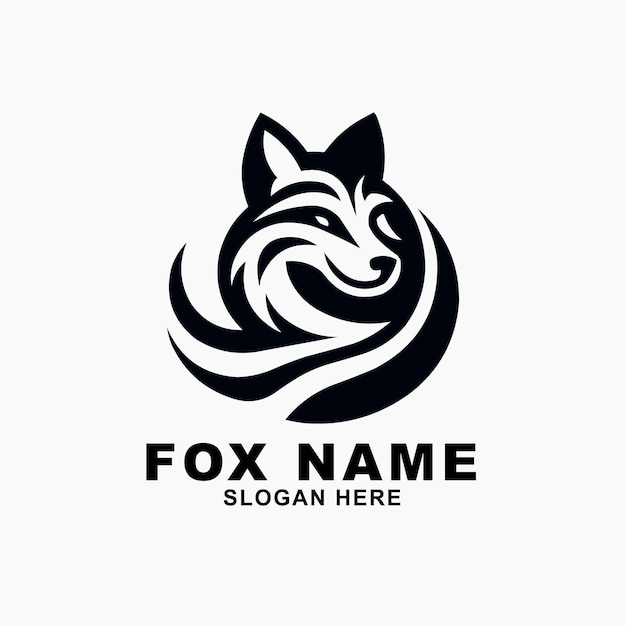 El logotipo del zorro en fondo blanco