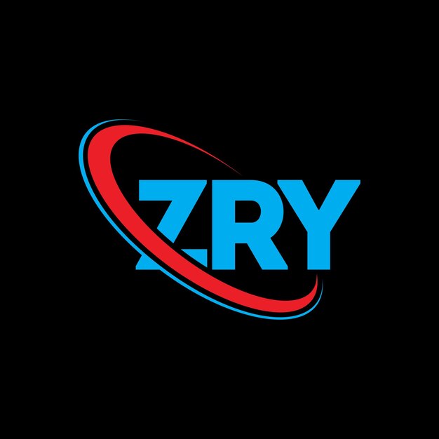 Logotipo ZRY ZRY letra ZRY diseño de logotipo de letra Iniciales Logo ZRY vinculado con círculo y mayúscula logotipo monograma ZRY tipografía para negocios tecnológicos y marca inmobiliaria