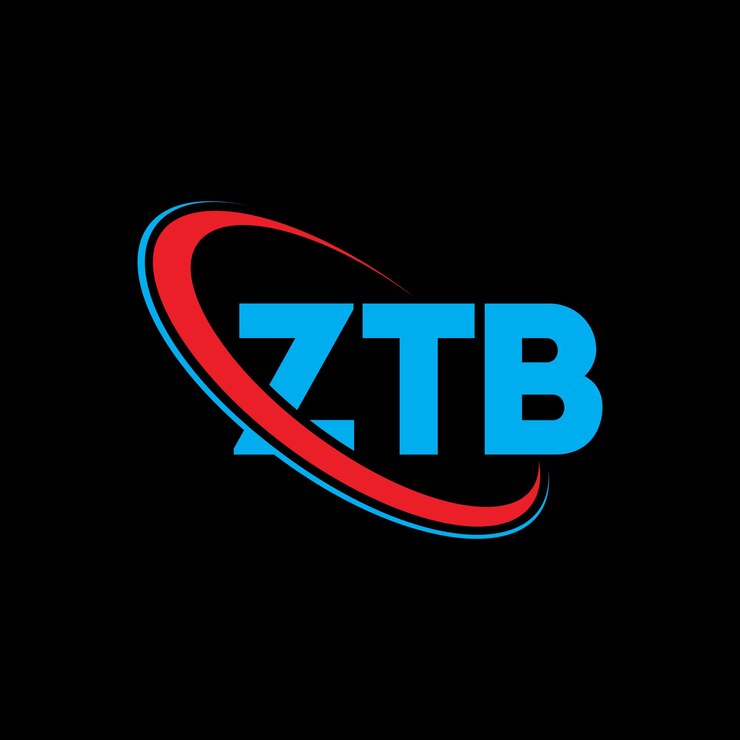 Vector logotipo ztb ztb letra ztb letra diseño logotipo iniciales ztb logotipo vinculado con círculo y mayúscula monograma logotipo ztb tipografía para negocios de tecnología y marca inmobiliaria