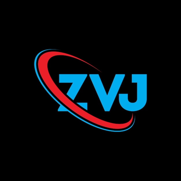 Logotipo de ZVJ ZVJ letra ZVJ diseño de logotipo de letra Iniciales Logotipo ZVJ vinculado con círculo y mayúscula Logotipo de monograma ZVJ tipografía para negocios tecnológicos y marca inmobiliaria