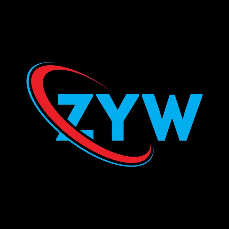 Vector logotipo zyw zyw letra zyw diseño de logotipo de letra iniciales zyw logotipo vinculado con círculo y mayúscula monograma logo zyw tipografía para negocios tecnológicos y marca inmobiliaria