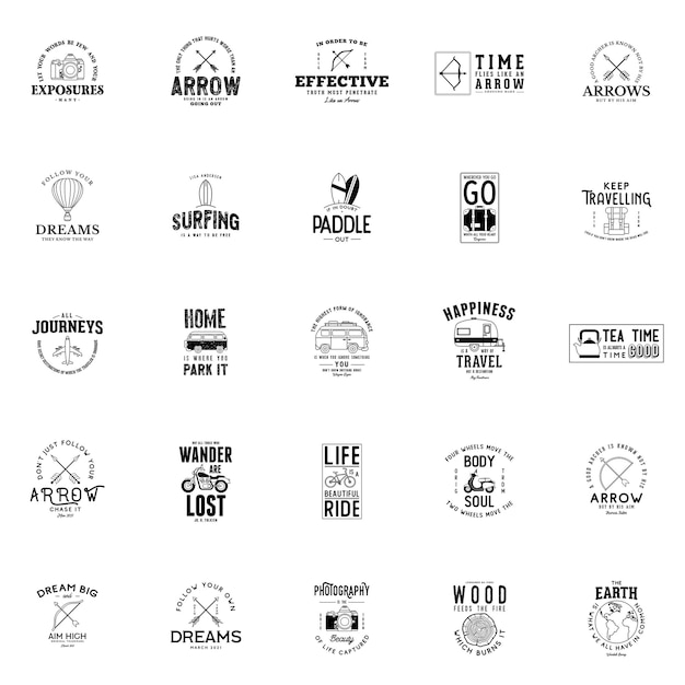 Los logotipos al aire libre