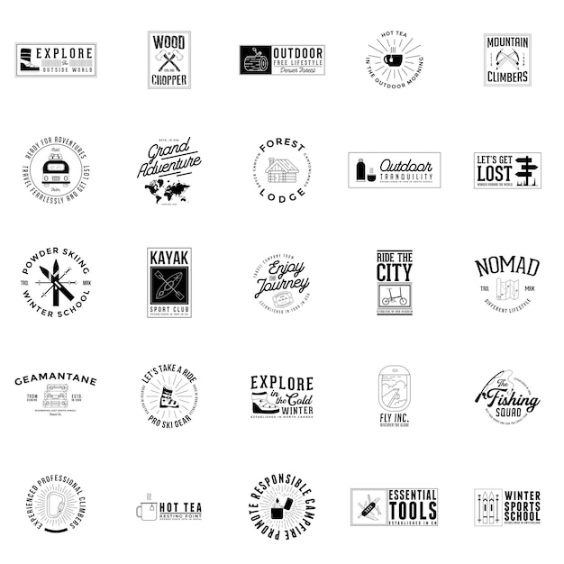 Los logotipos al aire libre