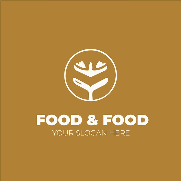 Los logotipos de los alimentos minimalistas
