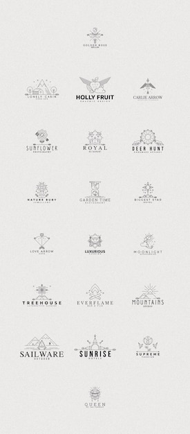 Logotipos de boutique prefabricados EPS