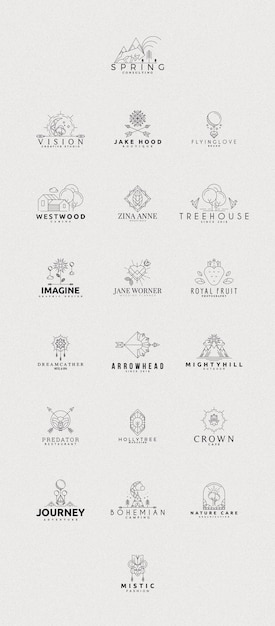 Logotipos de boutique prefabricados EPS