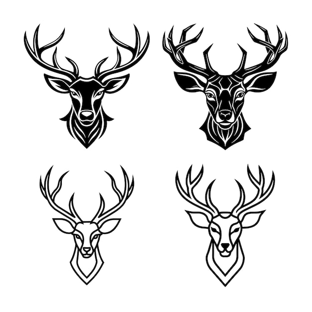 Los logotipos de las cabezas de ciervo