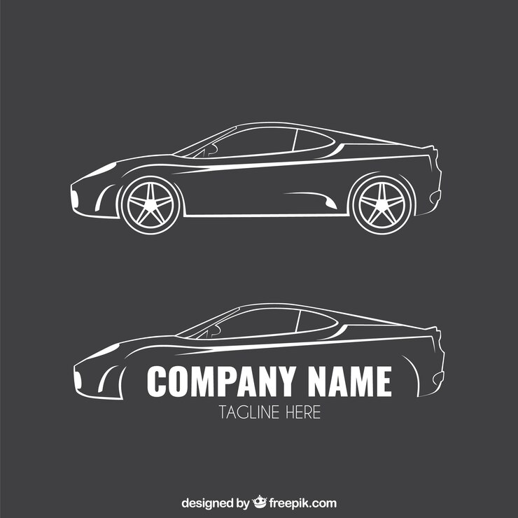 Vector logotipos de coches esbozados
