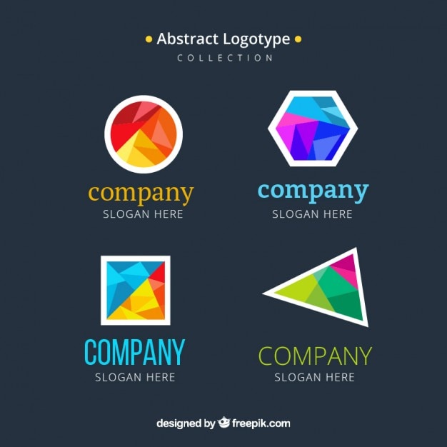 Vector logotipos coloridos de formas geométricas