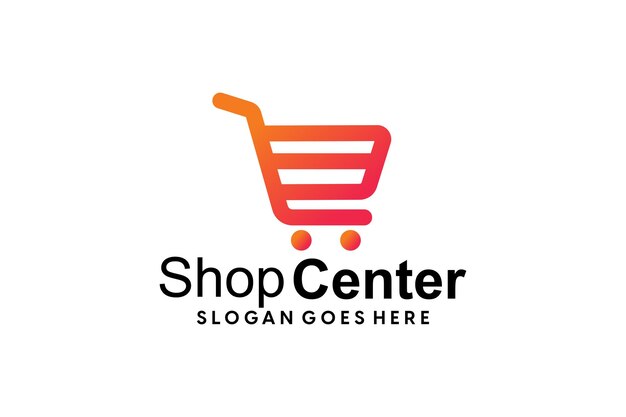 logotipos de comercio electrónico de diseño plano