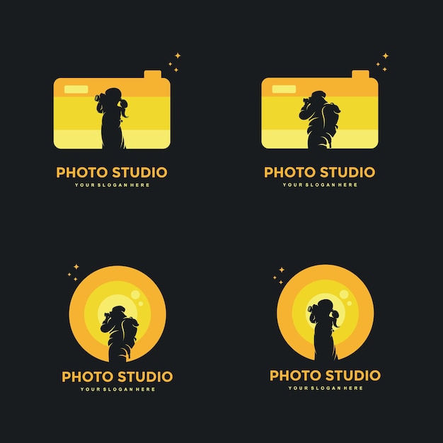 Logotipos de conceptos de diseño de fotografía creativa