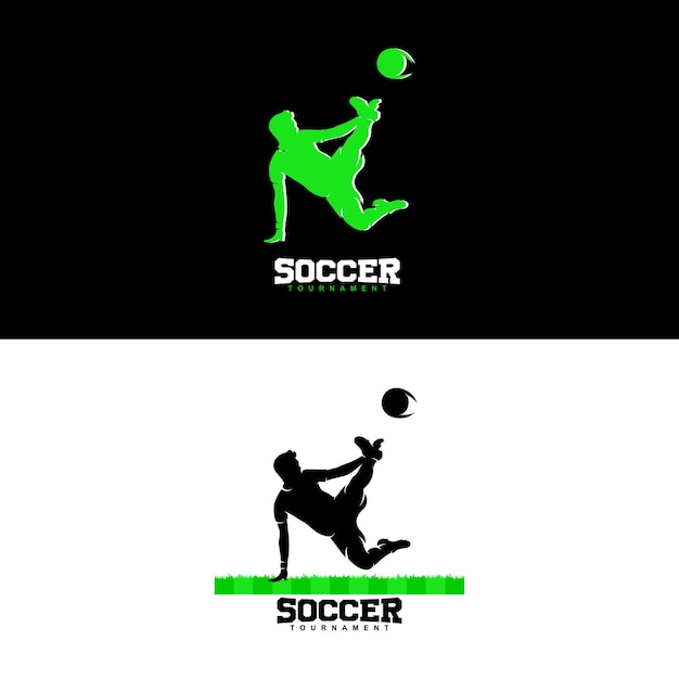Vector logotipos de conceptos de diseño de fútbol creativo