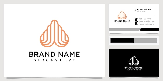 Logotipos de diseño financiero para empresas y agencias y tarjetas de marca.