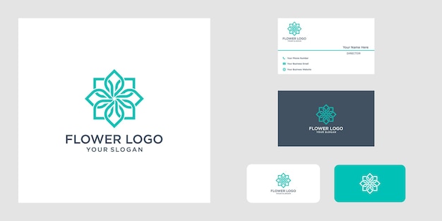 Los logotipos de diseño de logotipos de flores se pueden utilizar para boutiques de decoración de salones de belleza de spa