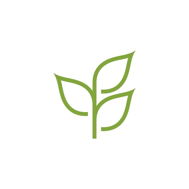 Logotipos de la ecología de la hoja del árbol verde