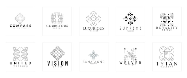 Logotipos de elegancia vintage EPS